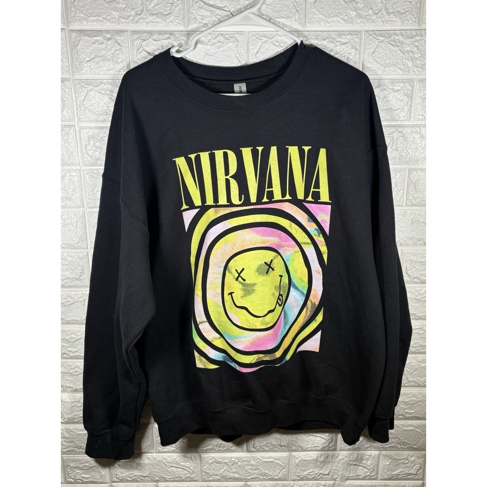 Gildan Heavy Blend Mens Sweater Pullover XL Nirvana Black Long‎ Sleeve